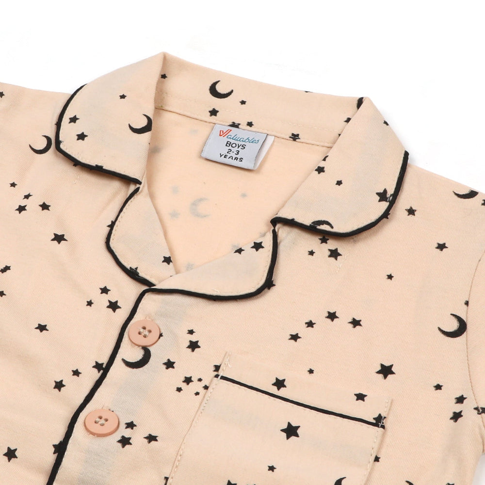 Boys Half Sleeves Night Suit - Fawn, Boys Night Suit, Chase Value, Chase Value