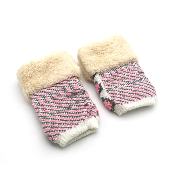 Kids Woolen Gloves - Fawn