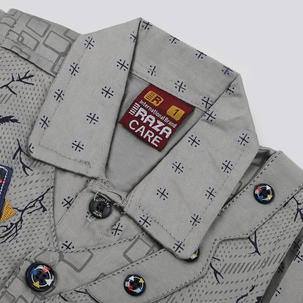 Newborn Boys Full Sleeves Suit - Grey, Newborn Boys Sets & Suits, Chase Value, Chase Value