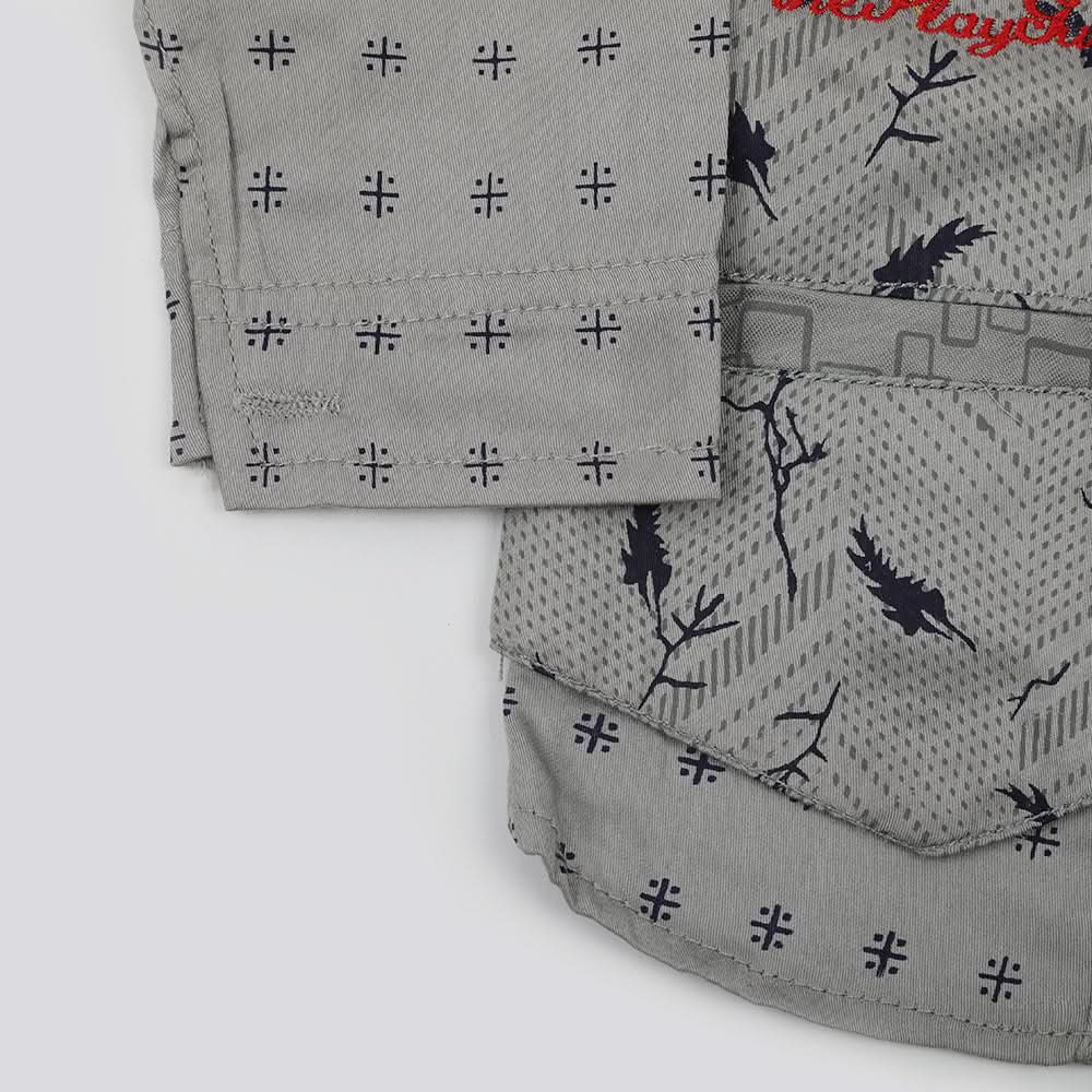 Newborn Boys Full Sleeves Suit - Grey, Newborn Boys Sets & Suits, Chase Value, Chase Value