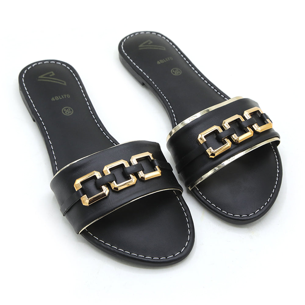 Women's Slipper - Black, Women Slippers, Chase Value, Chase Value