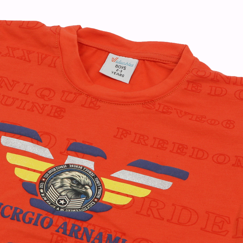 Boys Half Sleeves Denim Short Suit - Red, Boys Sets & Suits, Chase Value, Chase Value