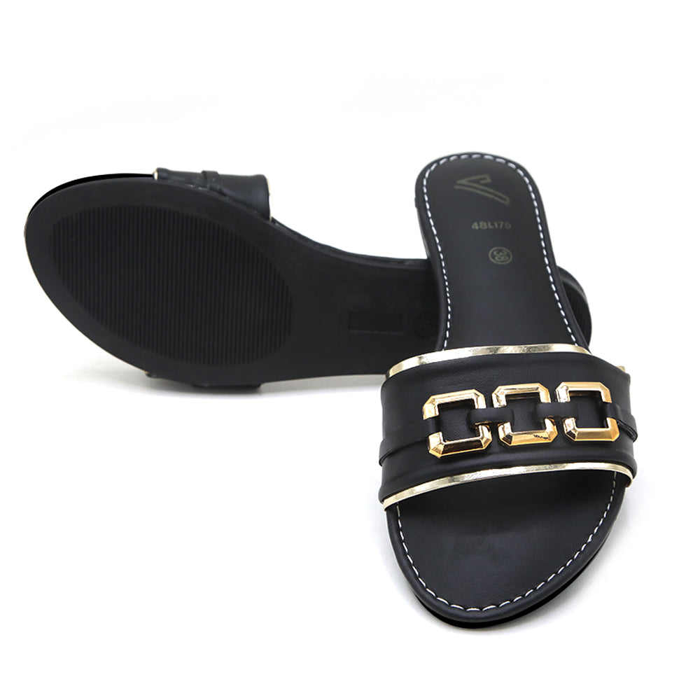 Women's Slipper - Black, Women Slippers, Chase Value, Chase Value