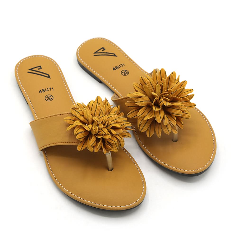 Valuable Open-Toe Slipper - Yellow, Women Slippers, Chase Value, Chase Value