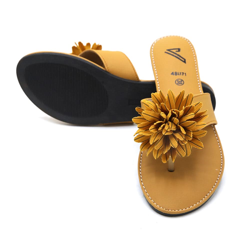 Valuable Open-Toe Slipper - Yellow, Women Slippers, Chase Value, Chase Value