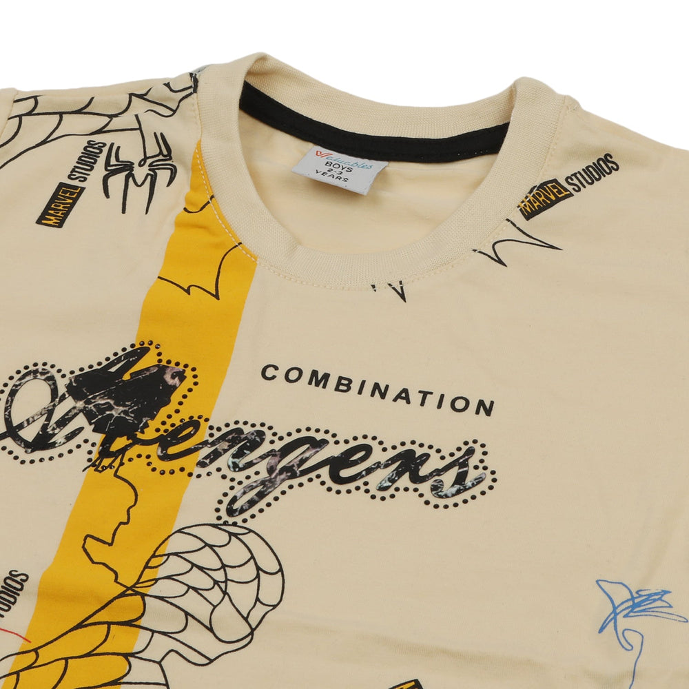 Boys Half Sleeves Denim Short Suit - Fawn, Boys Sets & Suits, Chase Value, Chase Value