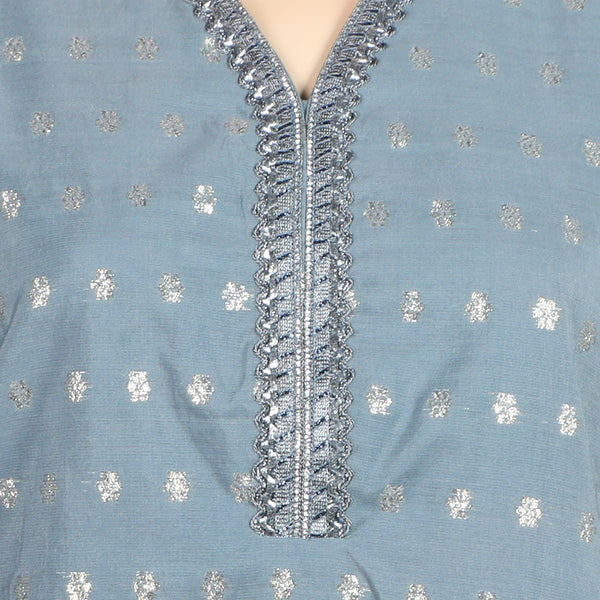 Eminent Women's Stitched 3Pcs Suit - Grey