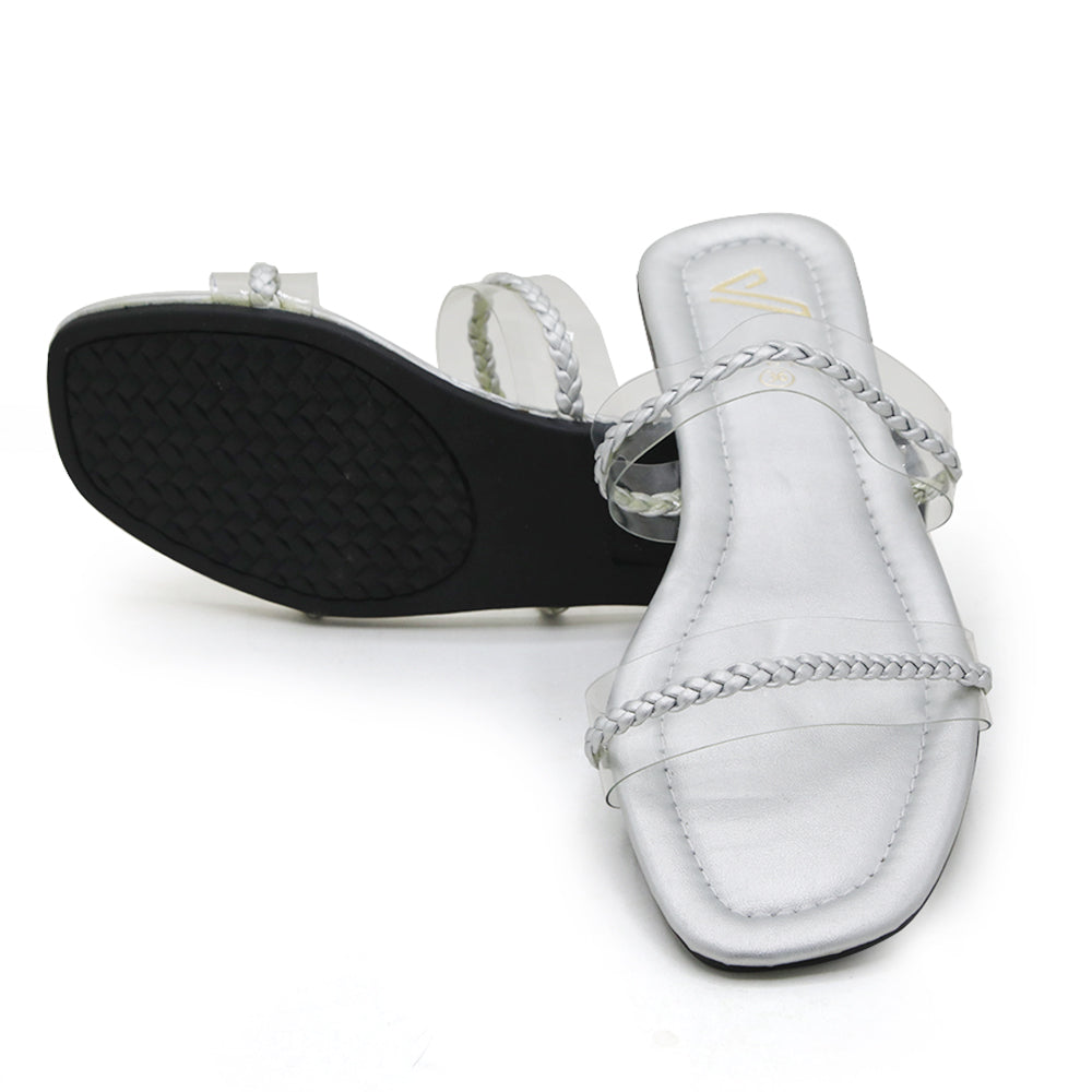 Women's Slipper - Silver, Women Slippers, Chase Value, Chase Value