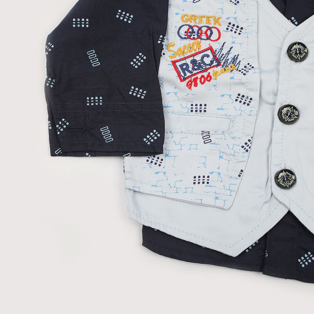 Newborn Boys Full Sleeves Suit - Sky Blue, Newborn Boys Sets & Suits, Chase Value, Chase Value