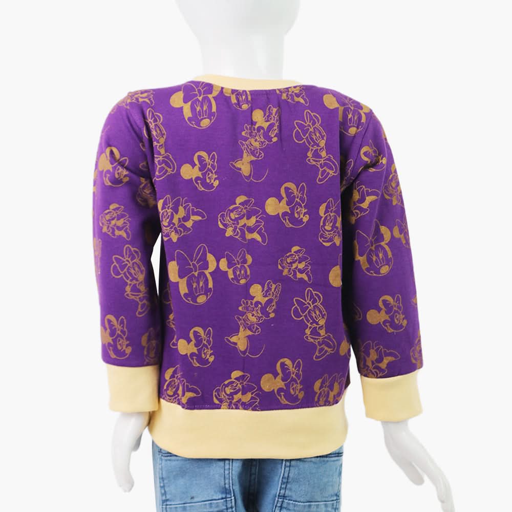 Girls Full Fleece Sweat Shirt - Purple, Women Sweatshirts & Hoodies, Chase Value, Chase Value