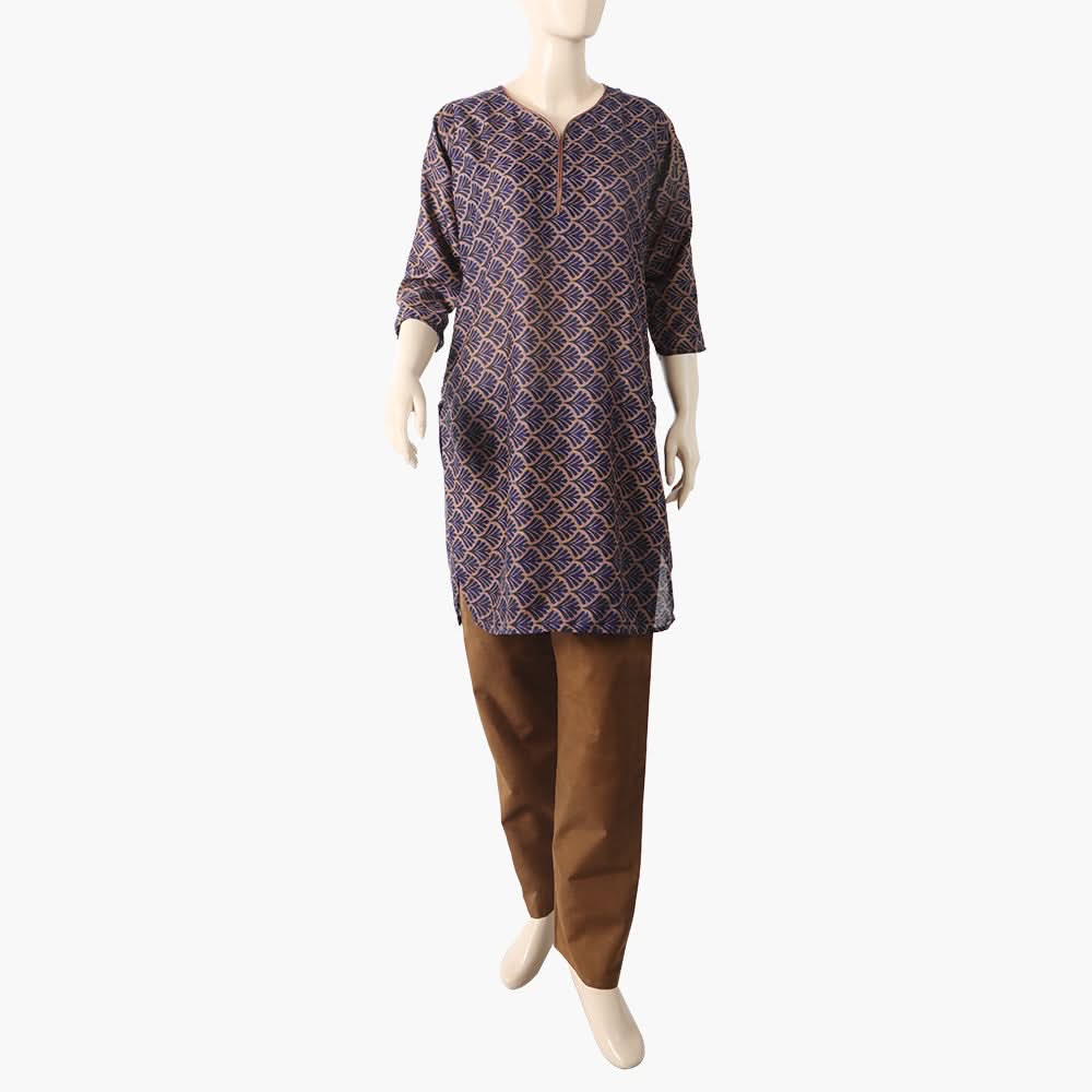 Women's Printed Lawn 2Pcs Suit - Purple, Women Shalwar Suits, Chase Value, Chase Value