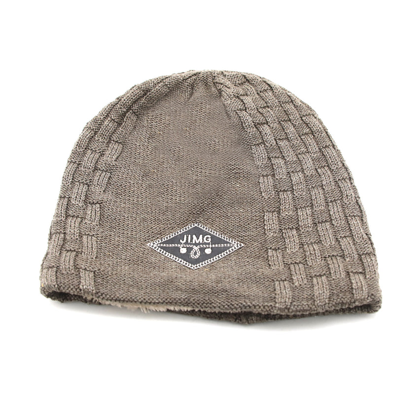 Men's Woolen Cap - Grey