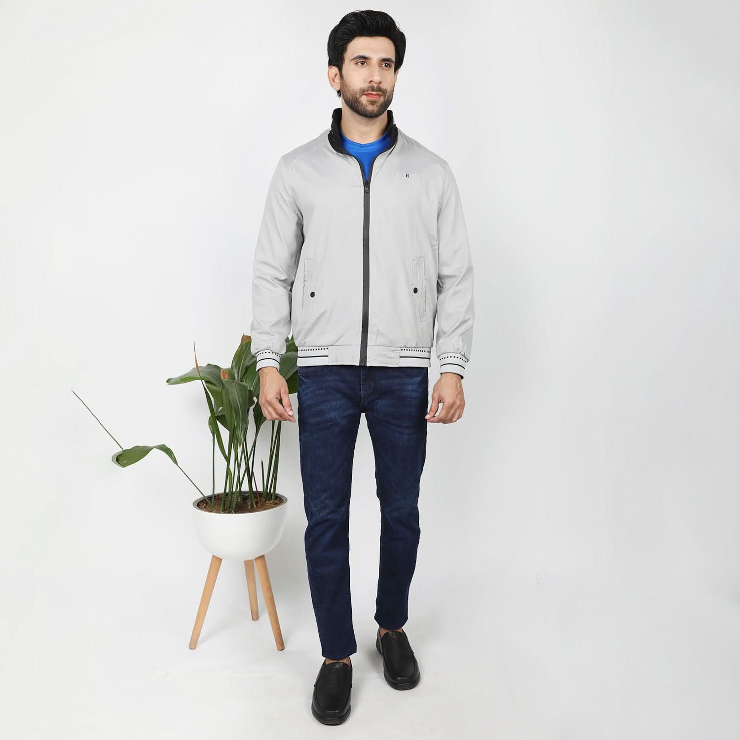 Men's Full Sleeves Jacket - Ash Grey, Men's Jackets & Hoodies, Chase Value, Chase Value