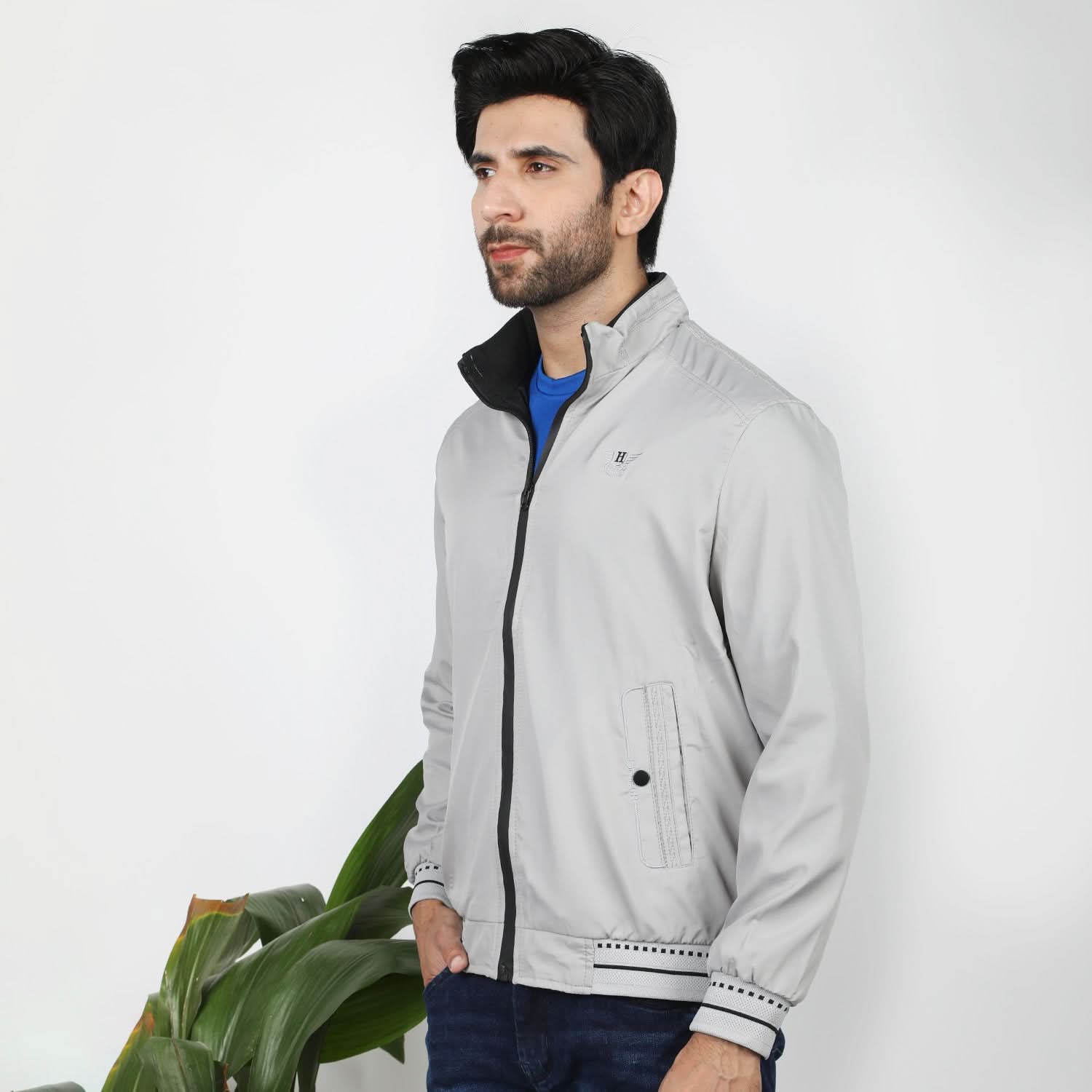 Men's Full Sleeves Jacket - Ash Grey, Men's Jackets & Hoodies, Chase Value, Chase Value