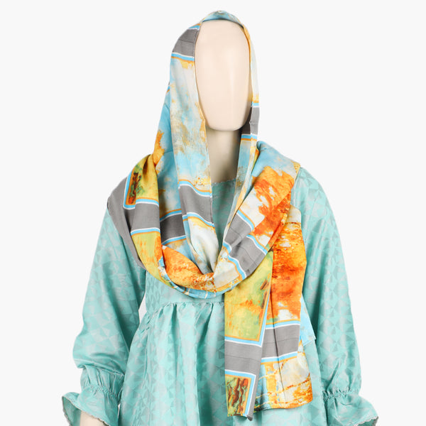Women's Satin Silk Scarf - Multi Color, Women Shawls & Scarves, Chase Value, Chase Value