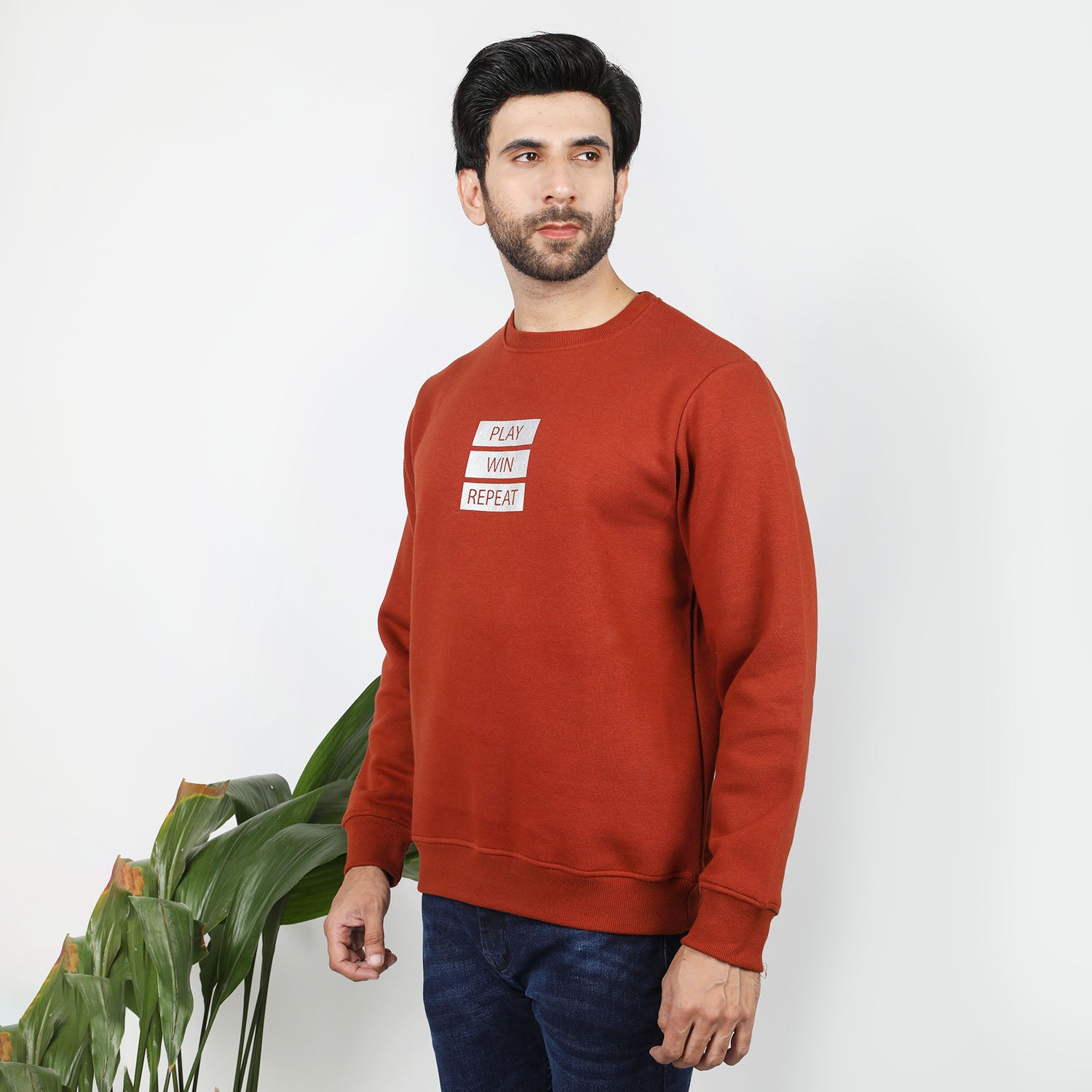 Eminent Men's Full Sleeves Sweat Shirt - Rust, Men's Sweater & Sweat Shirts, Eminent, Chase Value