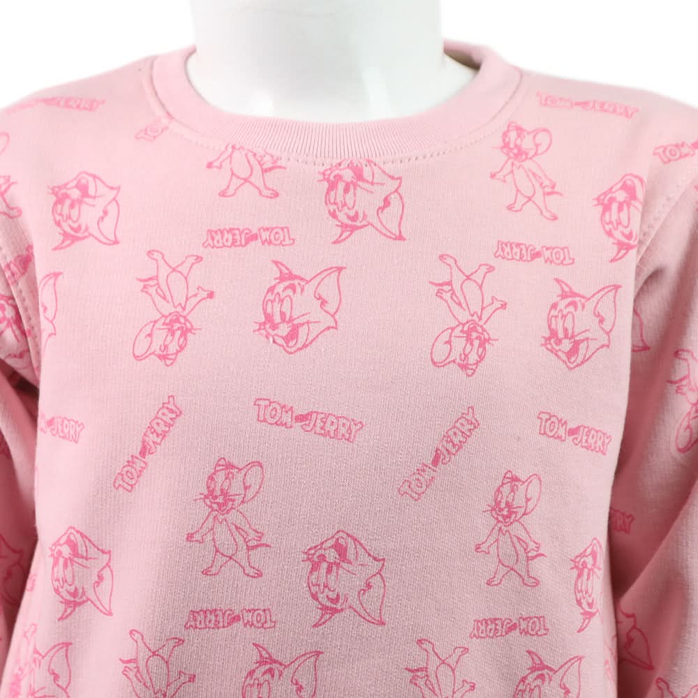 Girls Full Sleeves Sweat Shirt - Pink, Girls Hoodies & Sweat Shirts, Chase Value, Chase Value