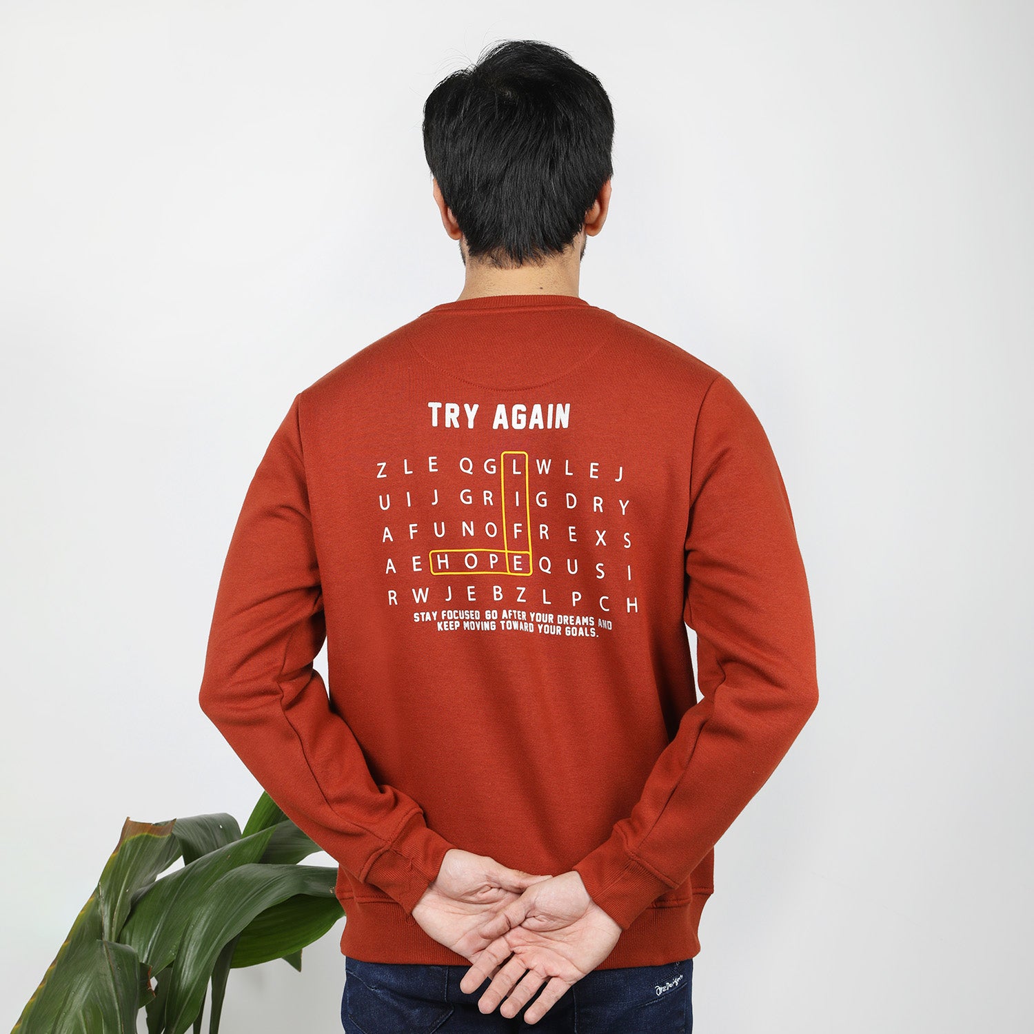 Eminent Men's Full Sleeves Sweat Shirt - Rust, Men's Sweater & Sweat Shirts, Eminent, Chase Value