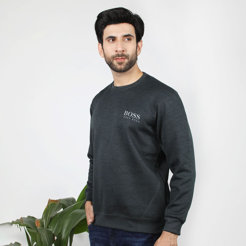 Men's Full Sleeves Sweat Shirt - Charcoal, Men's Sweater & Sweat Shirts, Chase Value, Chase Value