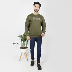 Eminent Men's Full Sleeves Sweat Shirt - Olive