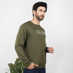 Eminent Men's Full Sleeves Sweat Shirt - Olive