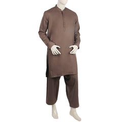 Eminent Men's Stitched Shalwar Suit - Brown