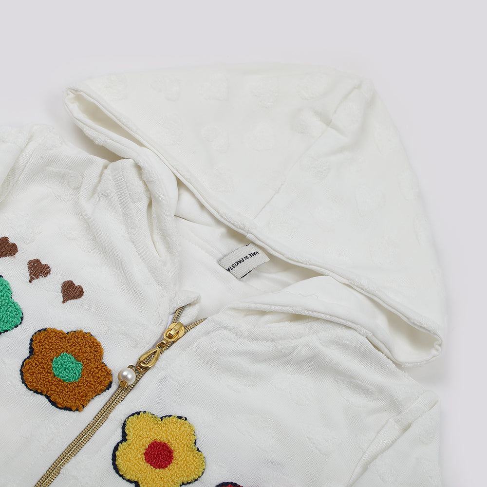 Girls Full Sleeves 3pcs Suit - Orange, Girls Suits, Chase Value, Chase Value