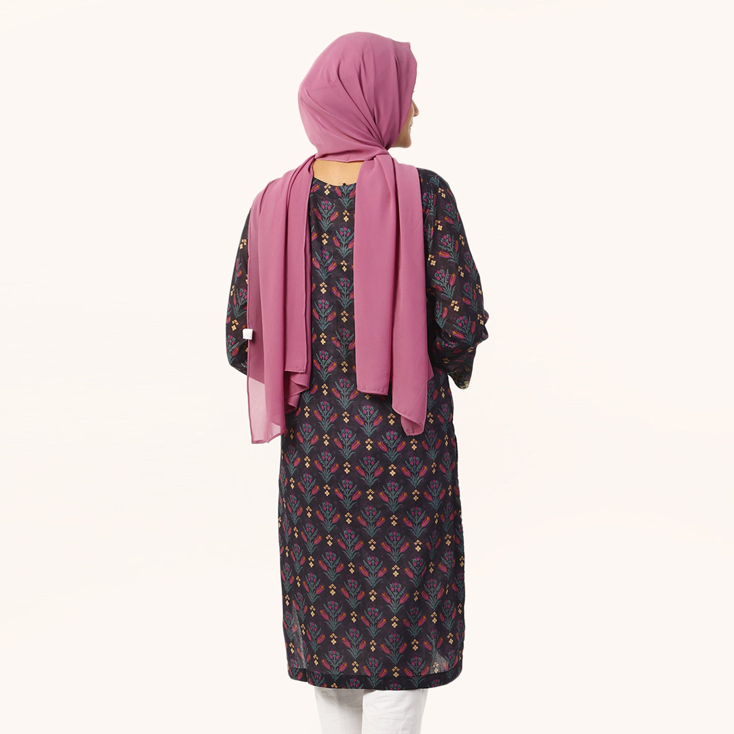 Women's Printed Lawn Kurti - Purple, Women Ready Kurtis, Chase Value, Chase Value