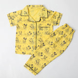 Girls Half Sleeves Night Suit - Yellow, Girls Suits, Chase Value, Chase Value