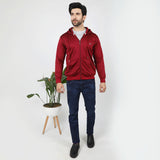 Men's Full Sleeves Zipper Hoodie - Maroon, Men's Jackets & Hoodies, Chase Value, Chase Value
