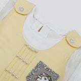 Girls Full Sleeves 3pcs Suit - Yellow, Girls Suits, Chase Value, Chase Value