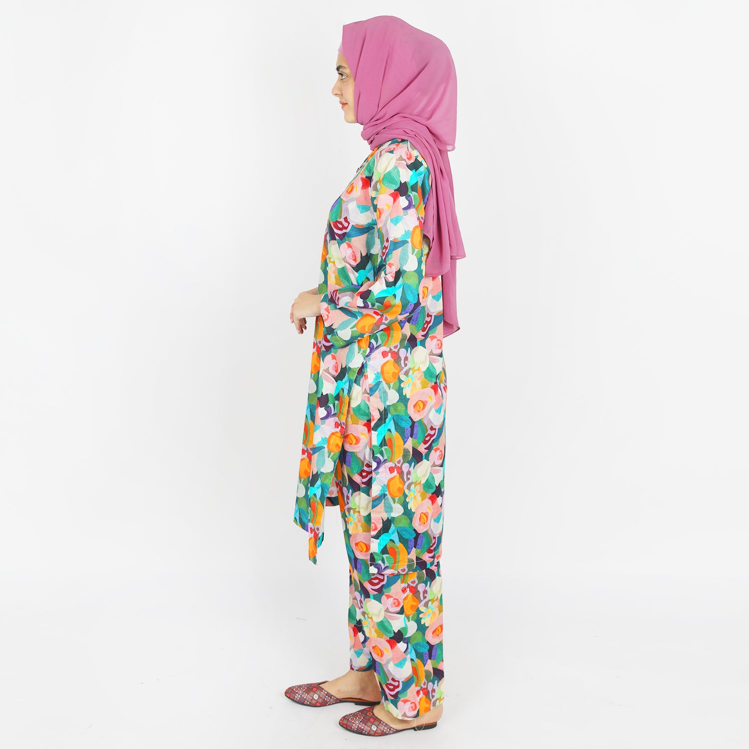 Women's Stitched Khaddar 2Pcs Suit - Green, Women Shalwar Suits, Chase Value, Chase Value