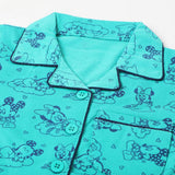Girls Half Sleeves Night Suit - Sea Green, Girls Suits, Chase Value, Chase Value