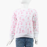 Girls Full Sleeves Sweat Shirt - White, Girls Hoodies & Sweat Shirts, Chase Value, Chase Value
