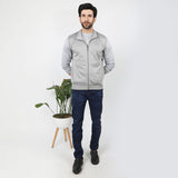 Men's Sleevesless Mock Neck Zipper Jacket - Grey, Men's Jackets & Hoodies, Chase Value, Chase Value