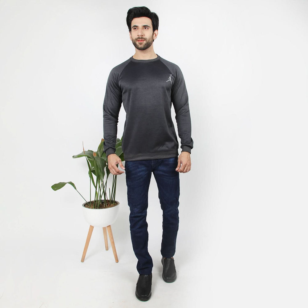 Men's Full Sleeve Sweat Shirt - Charcoal, Men's Sweater & Sweat Shirts, Chase Value, Chase Value