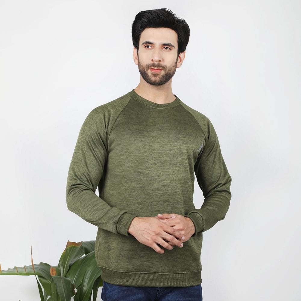 Men's Full Sleeve Sweat Shirt - Olive, Men's Sweater & Sweat Shirts, Chase Value, Chase Value