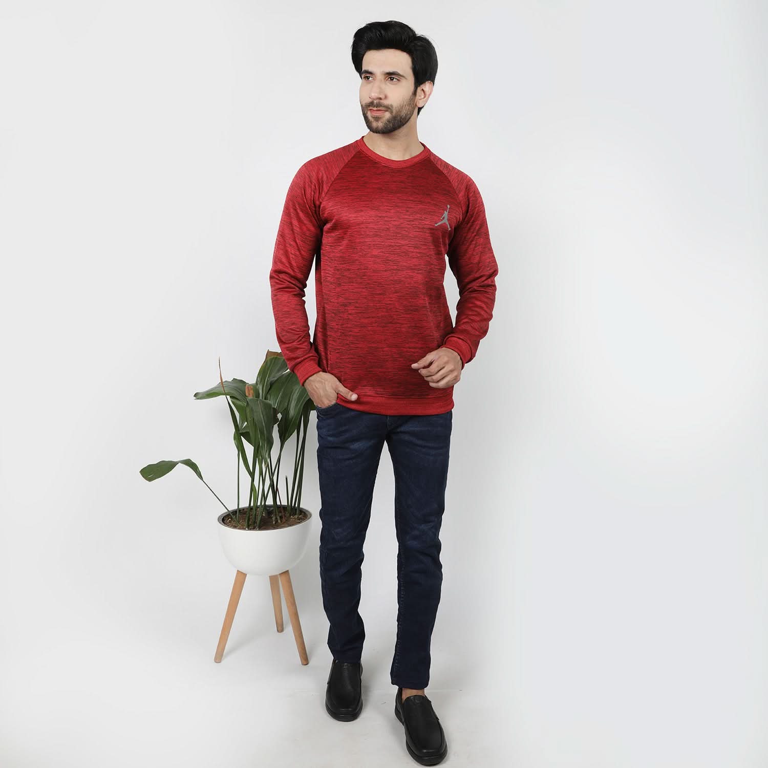 Men's Full Sleeve Sweat Shirt - Maroon, Men's Sweater & Sweat Shirts, Chase Value, Chase Value