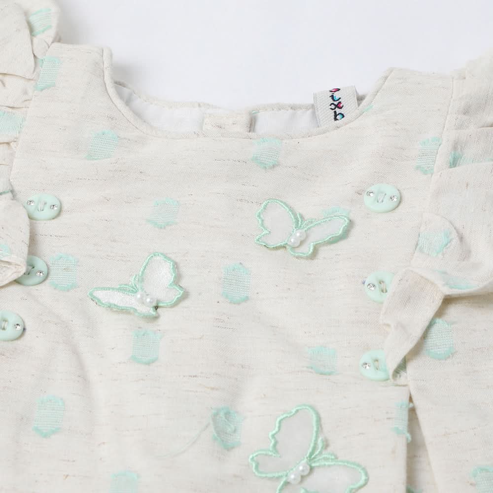 Newborn Girls Half Sleeves Suit  - Cyan, Newborn Girls Sets & Suits, Chase Value, Chase Value