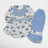 Girls Shalwar Suit - Blue, Girls Shalwar Kameez, Chase Value, Chase Value