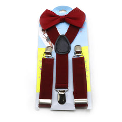 Boys Gallace Bow Set - Maroon