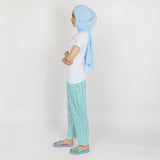 Women's Half Sleeves Knitted Sleep Set - White Green, Women Night Suit, Chase Value, Chase Value
