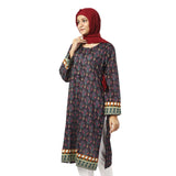 Women's Printed Lawn Kurti - Purple, Women Ready Kurtis, Chase Value, Chase Value