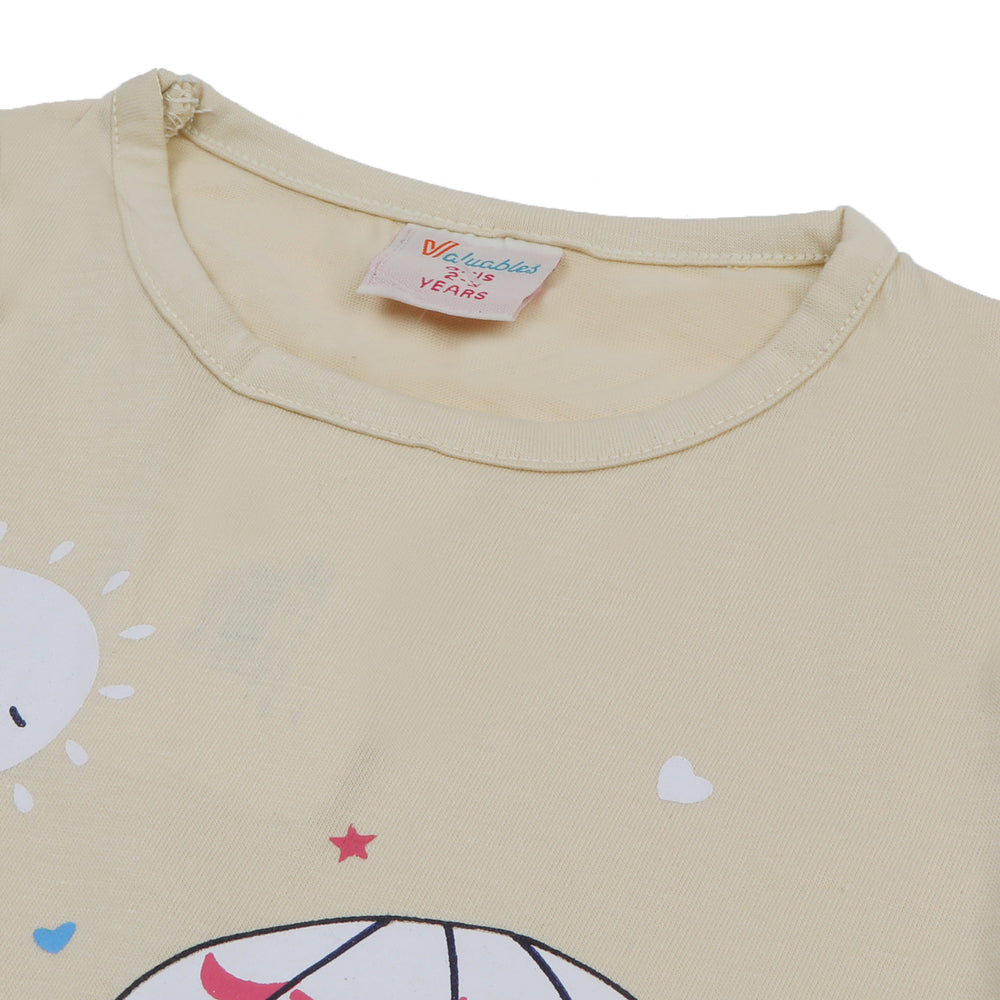 Girls Half Sleeves Suit - Fawn, Girls Suits, Chase Value, Chase Value