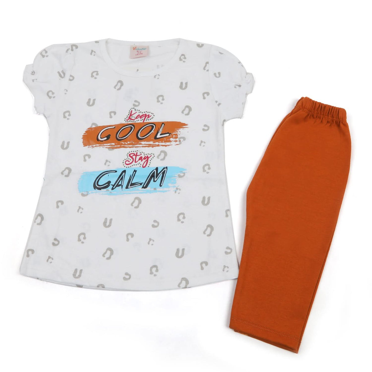 Girls Half Sleeves Suit - Brown, Girls Suits, Chase Value, Chase Value