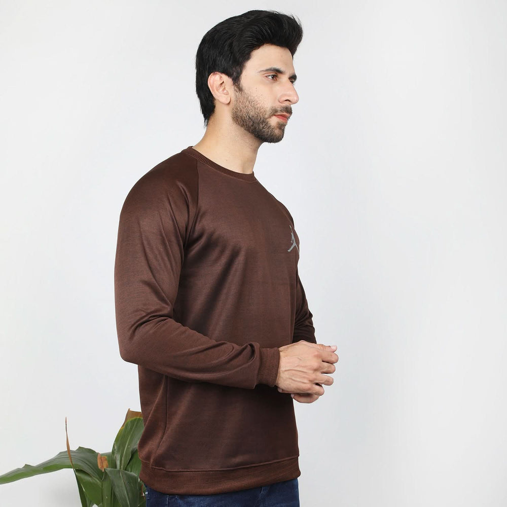 Men's Full Sleeve Sweat Shirt - Coffee, Men's Sweater & Sweat Shirts, Chase Value, Chase Value