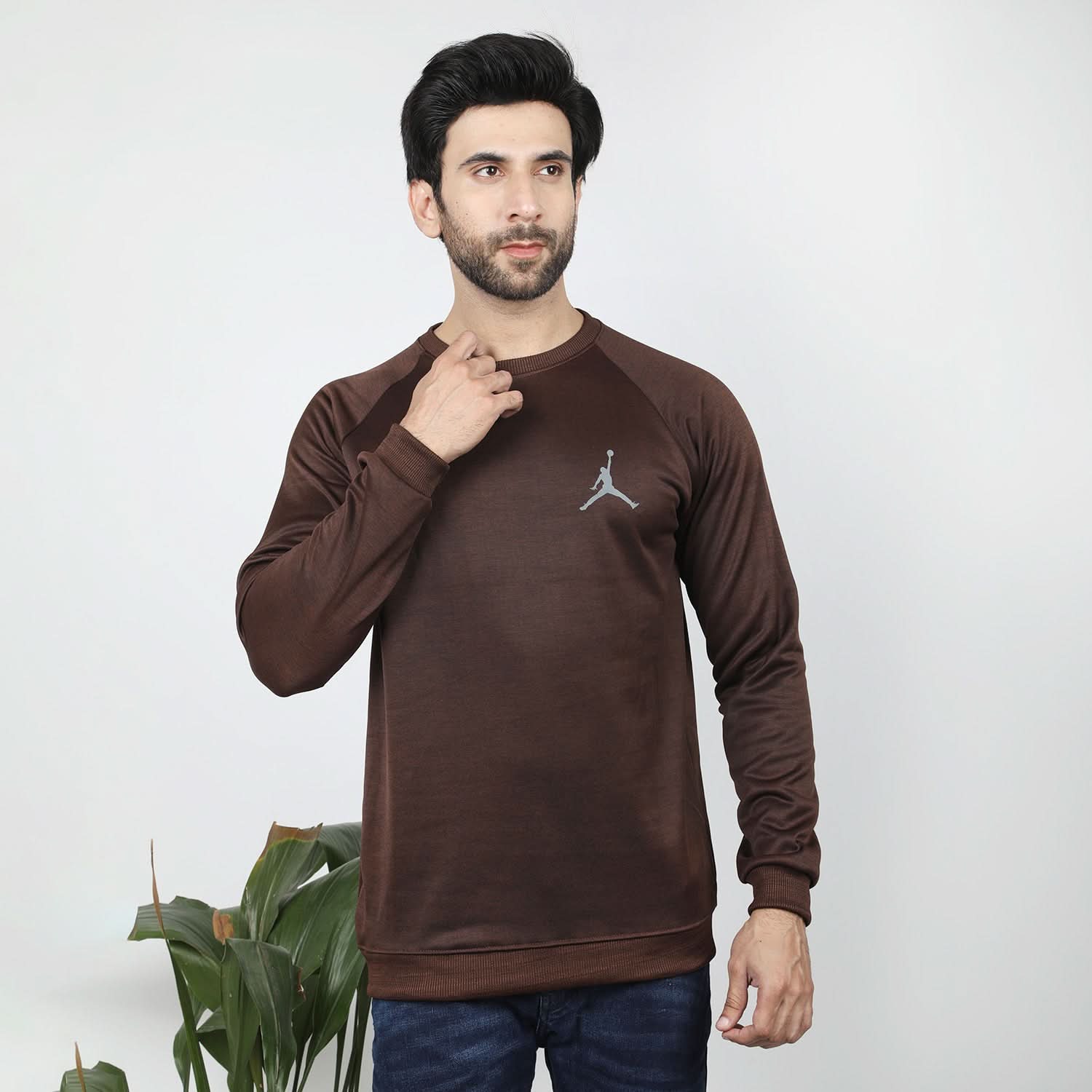 Men's Full Sleeve Sweat Shirt - Coffee, Men's Sweater & Sweat Shirts, Chase Value, Chase Value