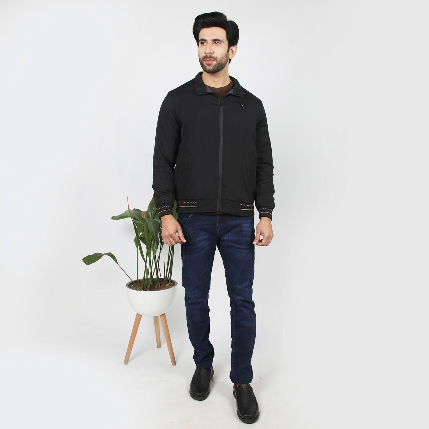 Men's Full Sleeves Jacket - Black, Men's Jackets & Hoodies, Chase Value, Chase Value