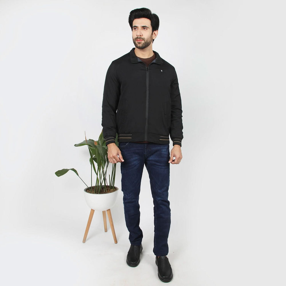 Men's Full Sleeves Jacket - Black, Men's Jackets & Hoodies, Chase Value, Chase Value