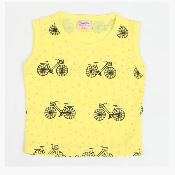 Newborn Girls Sando - Yellow, Newborn Girls T-Shirts, Chase Value, Chase Value